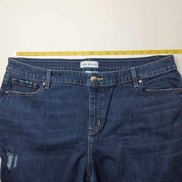 Lane Bryant Jeans Size 18 Flex Magic Waistband Low Rise Boyfriend Distressed - Picture 6 of 10